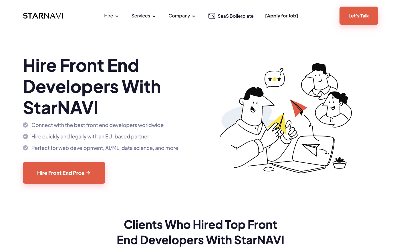 starnavi landing page