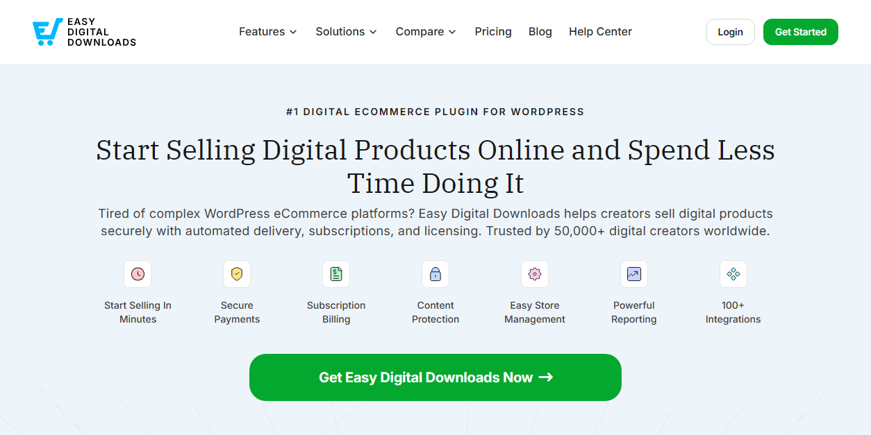 Easy Digital Downloads - best WordPress file protection plugins for e-commerce digital product file security