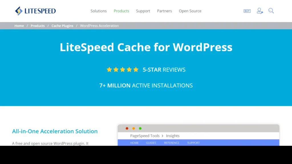 LiteSpeed Technologies official product page for LiteSpeed Cache WordPress acceleration and QUIC.cloud edge integration