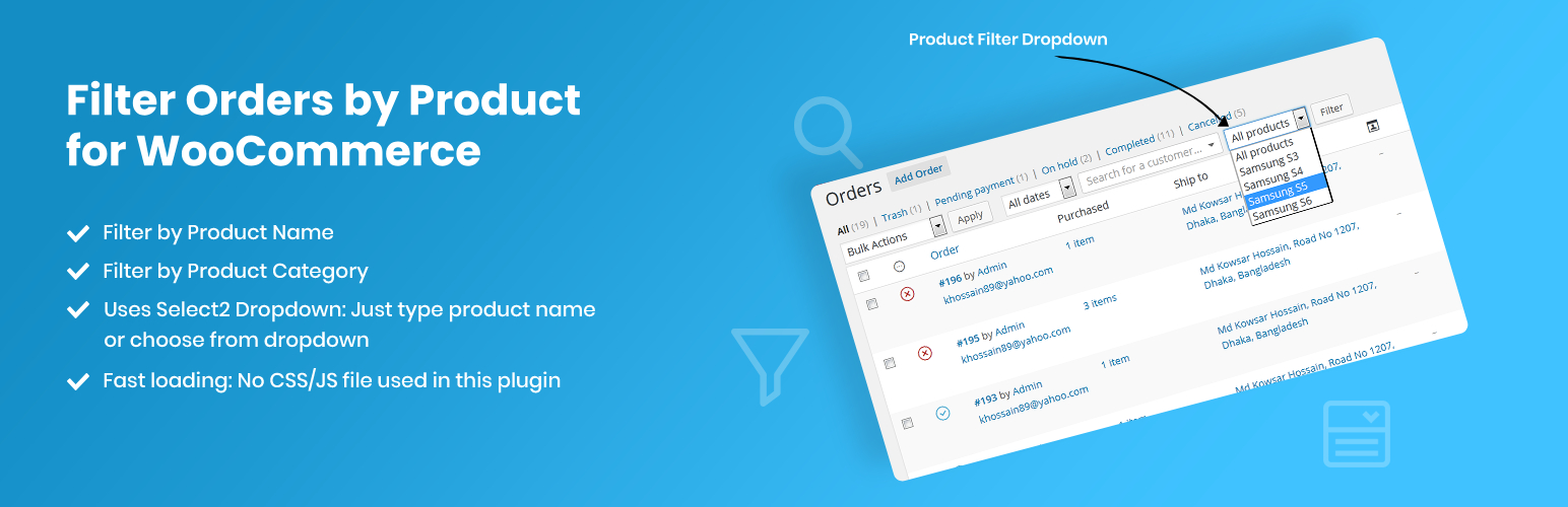 best WooCommerce plugins - Filter Orders by Product for WooCommerce